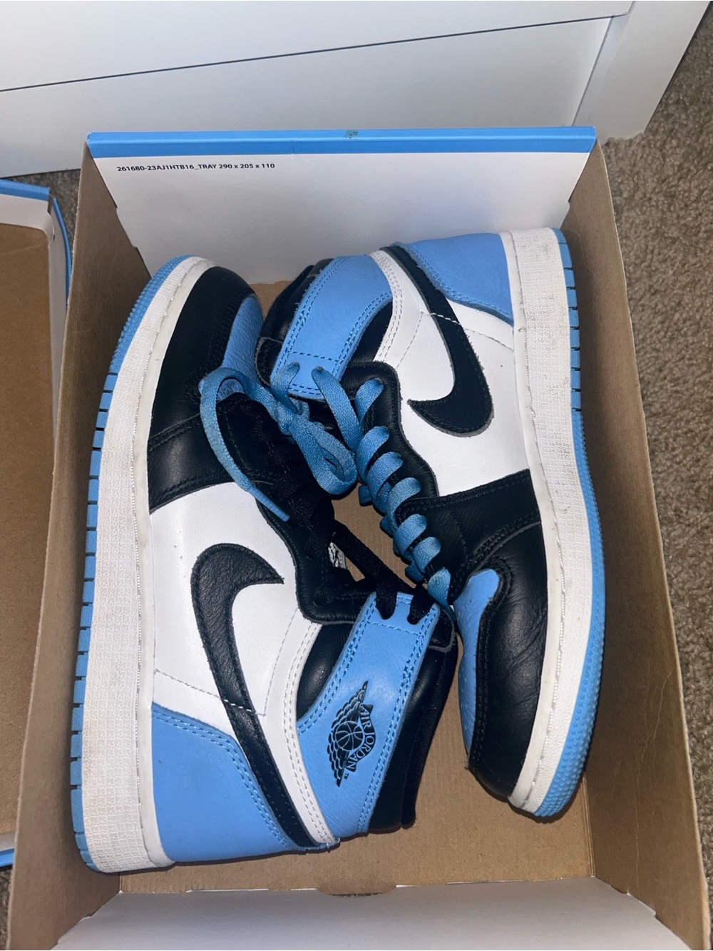 Nike Air Jordan 1 Box in Blue & Black